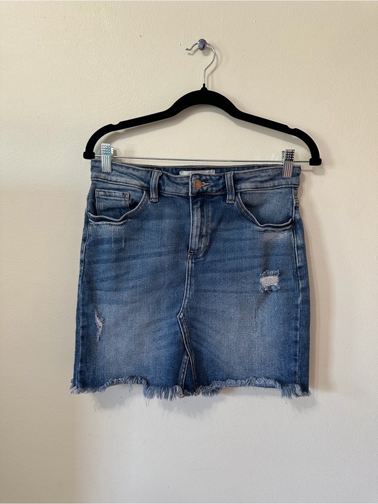 KanCan Dresses & Skirts - 346. KanCan Signature Women's Size M Blue Denim Distressed Mini Skirt
